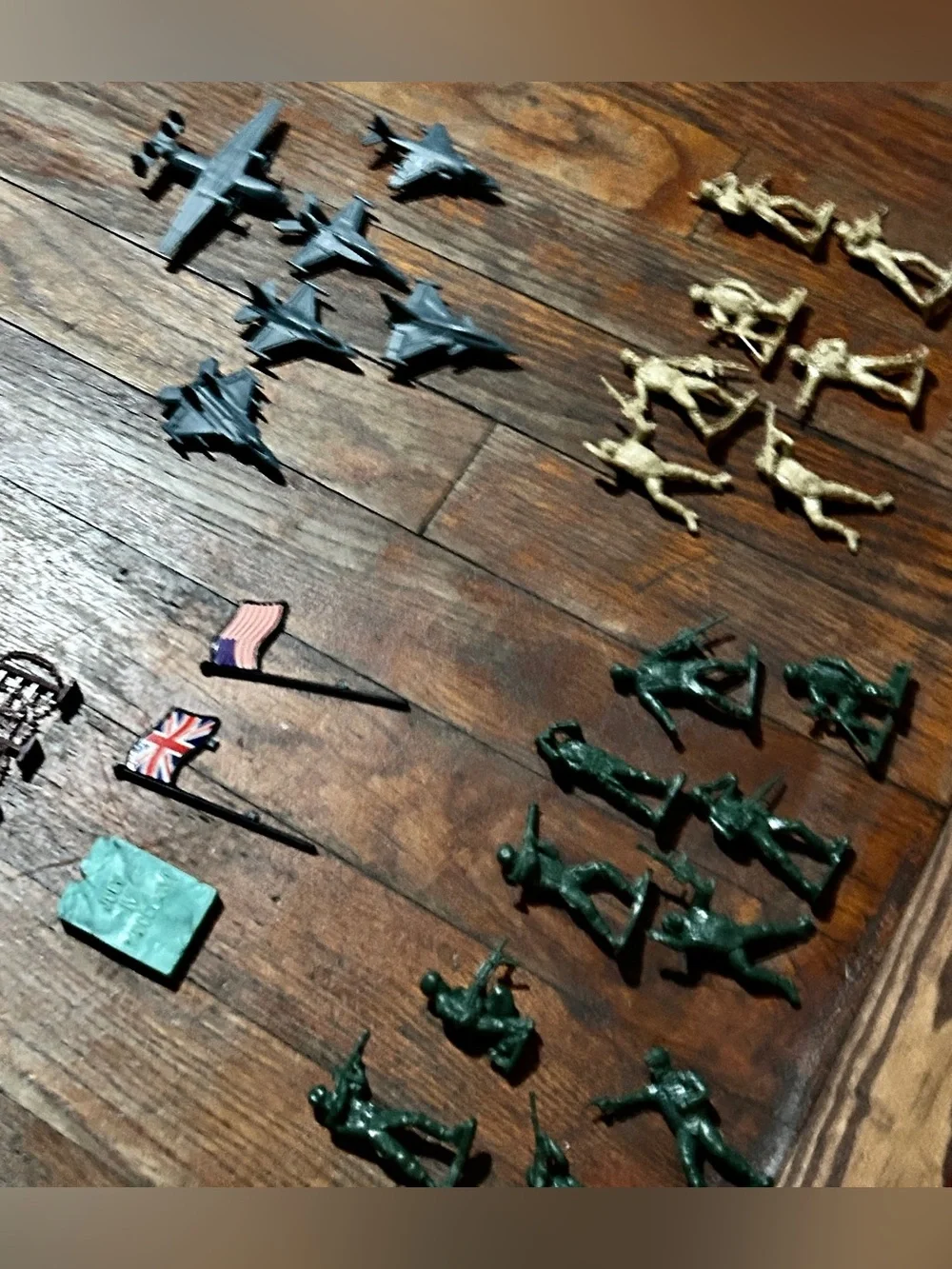 Toy Soldiers Fighter Jets American Flag Barricades July IV Signage War GI Joe